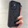 Black Groove Heart Sandstone Case for iPhone 15/16/17