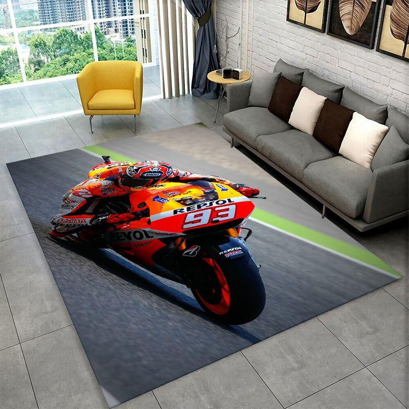 Rennmotorrad Rafael Marquez Rutschfester Teppich für Wohnzimmer, Schlafzimmer, Spielzimmer, Weiche Teppichbodenmatte Heimdeko Teppich Zimmer