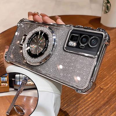F5pro Kılıf Lüks Manyetik Destek Şok Geçirmez Kapak Xiaomi poco F6 X6 F5 Redmi 13 14 PRo F3 13T 12T Kılıf Tutuculu Parlak Simli