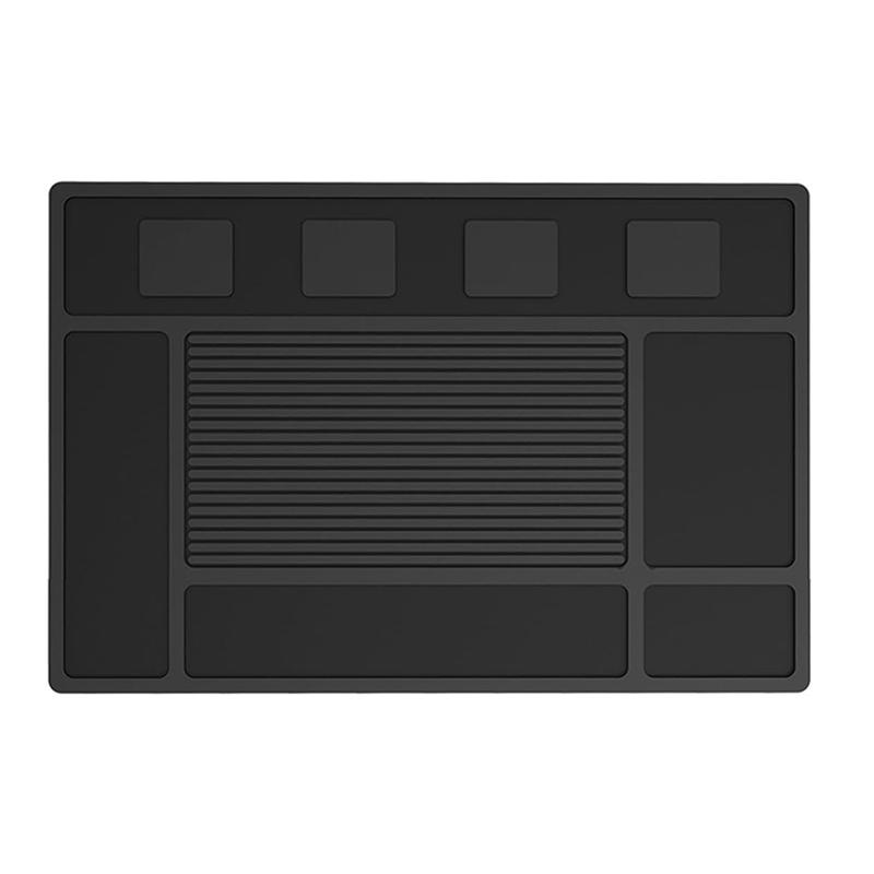 

Тренд 2025 Коврик для хранения бьюти-инструментов с 4 слотами - Магнитный парикмахерский коврик для машинок для стрижки, Органайзер для станции для салонного магазина чёрный