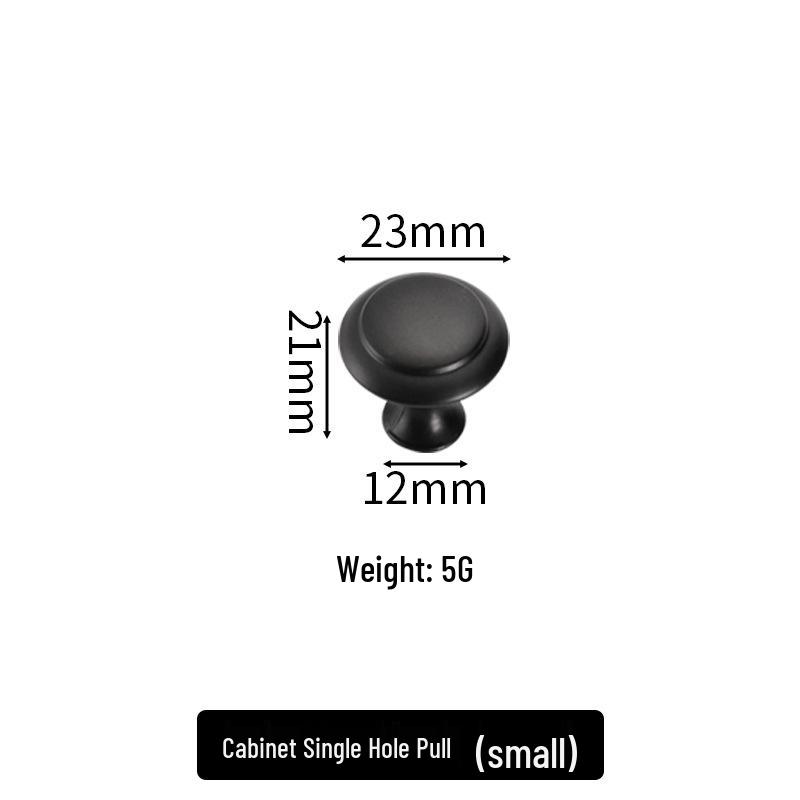 Gold Black Stainless Steel Round Drawer Handle for Kitchen or Shoe Cabinets