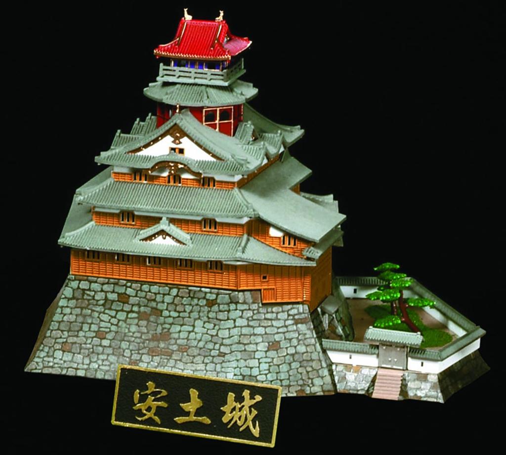 Doyusha 1/360 Japanese Famous Castle Standard Azuchi Castle Plastic Model S-26 Molded Color