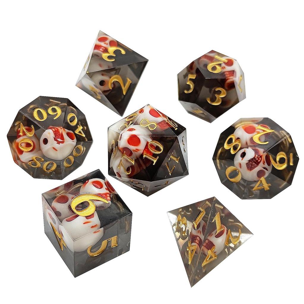 

Смола Dice COC Cthulhu Dndtrpg D6 Череп Настольная игра Игрушки чёрный