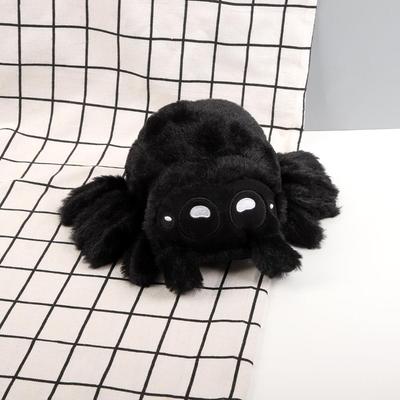 Brinquedo de Pelúcia Aranha Kawaii Boneca Aranha Preta e Branca Decoração de Casa Almofada Macia Recheada Presentes de Halloween Brinquedo para Crianças Animais de Pelúcia