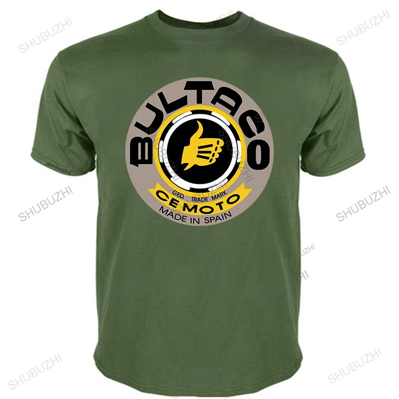 Unisex Sommer Hochwertiges T-Shirt Bultaco Cemoto Motorräder Unisex Weißer Aufdruck T-Shirt Unisex Mode Rundhals T-Shirt Schwarz