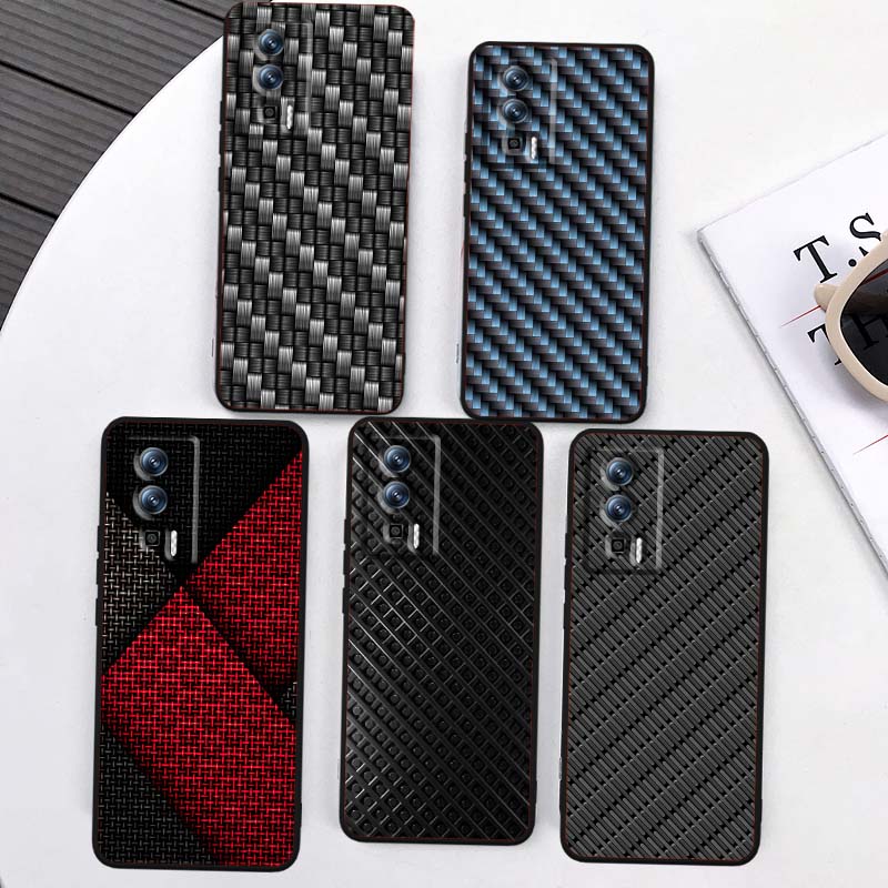 Black carved woven texture Phone Case For Xiaomi Redmi 12 13C 12C 13 10C 9T A2 9A 9C 7A Note 10S 8T 10 9 8 Pro 4G 5G Black