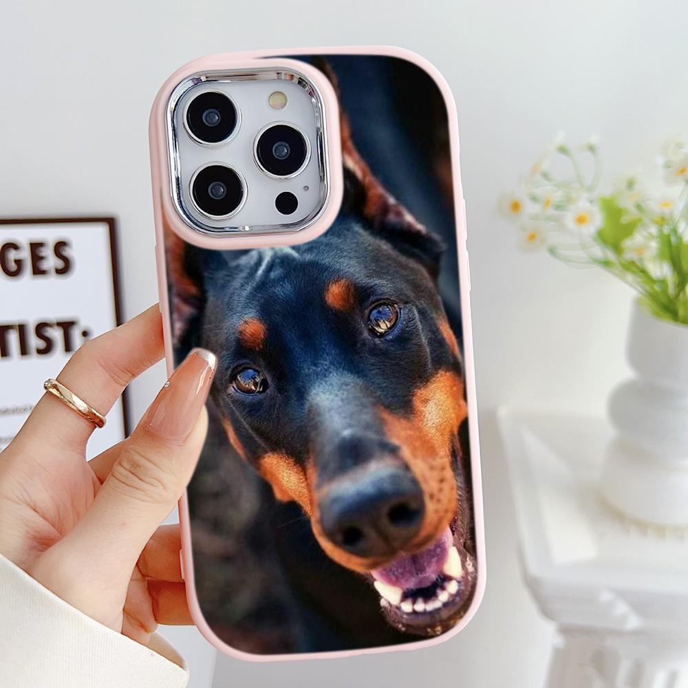 LZ14 Dog Doberman Animal Art Soft Phone Case for Samsung S24 Ultra S23 Plus S21 FE A16 A54 A34 A06 Infinix Hot 40 30i Lens Protection Shockproof Cover