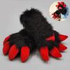 Faux Fur Animal Fursuit Paw Gloves Cartoon Anime Claw Mittens New Furry Gloves  Props