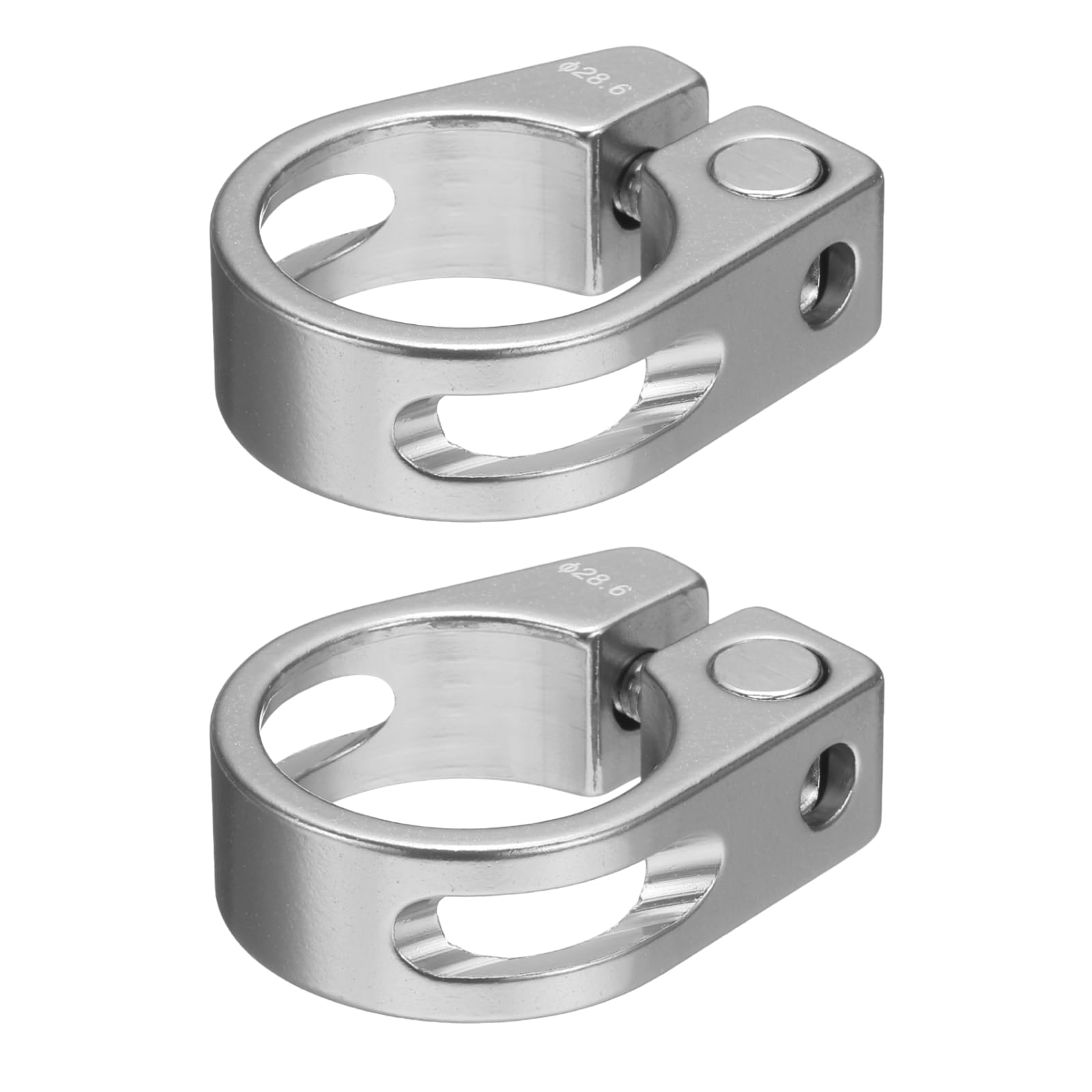 uxcell 2pcs Bike Seatpost Clamp 28.6mm Bike Clip Aluminum Alloy