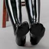 Harajuku Style Oil Shiny Cosplay Catsuit Medias Patent Leather Skinny Thigh High Stockings Women'S Patchwork Party Club Lingerie