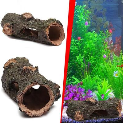 Simulation Hollow Wood Resin Tree Branches Fish Tank Ornament Starfish Landscaping Resin Wood Barrel Tree Debris Aquarium Decor