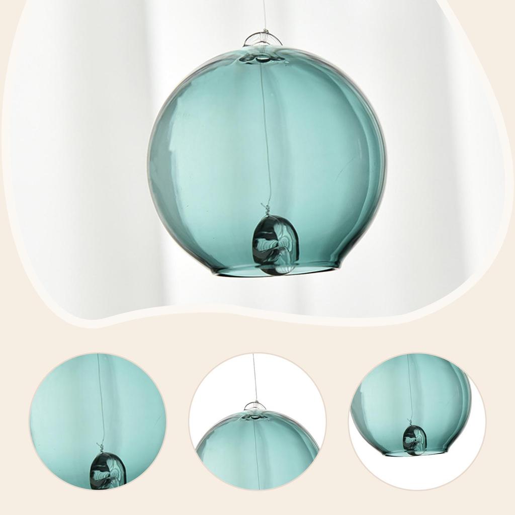 Traditional Borosilicate Glass Wind Bell 6.5cm Tall Versatile Soothing Sound