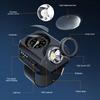 Wrist Flashlight Waterproof Rechargeable 5 Modes Watch Flashlight with Compass for Camping Hiking Travel