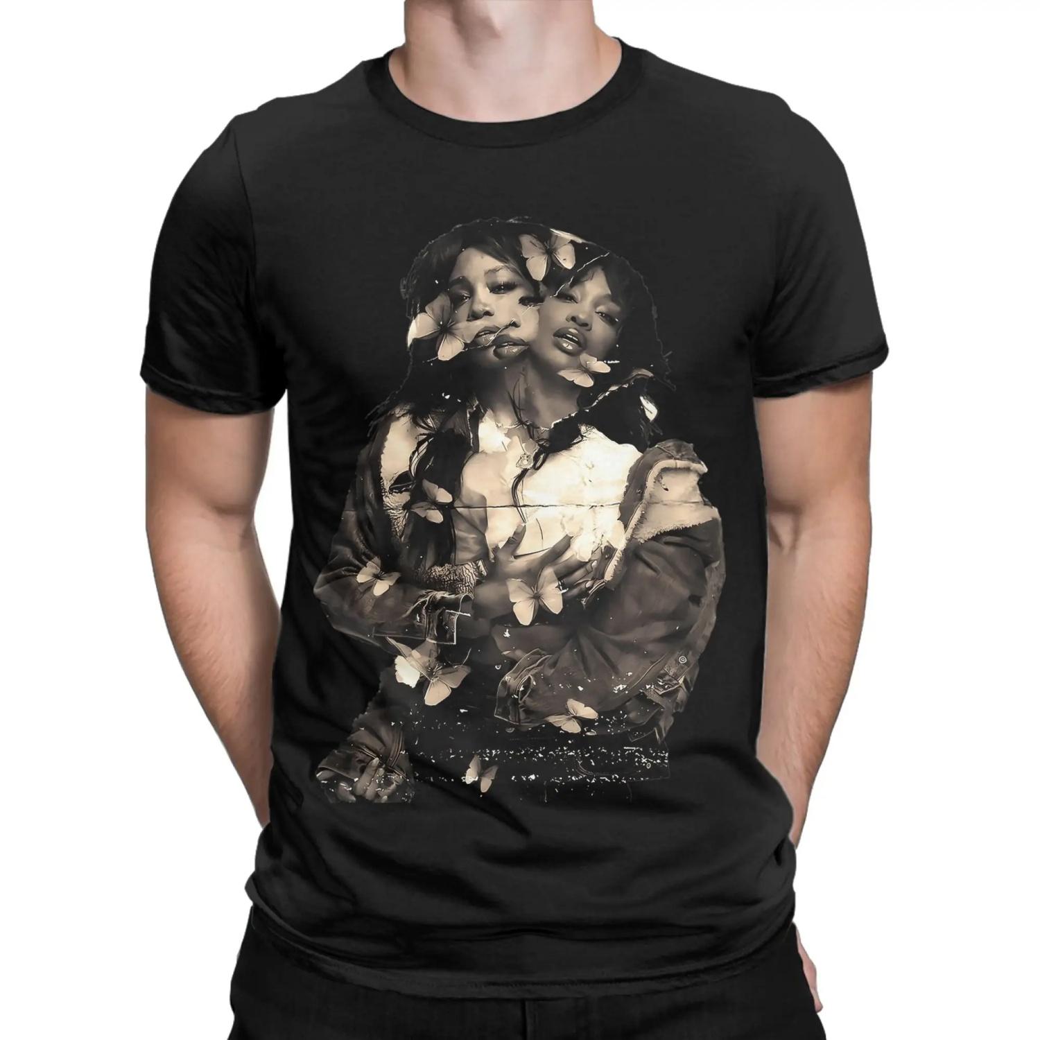 

Humor Kill Bill Nobody Gets Me SOS Tour T-Shirts Men O Neck Pure Cotton T Shirt SZA Short Sleeve Tee Shirt Plus Size Clothing S чёрный