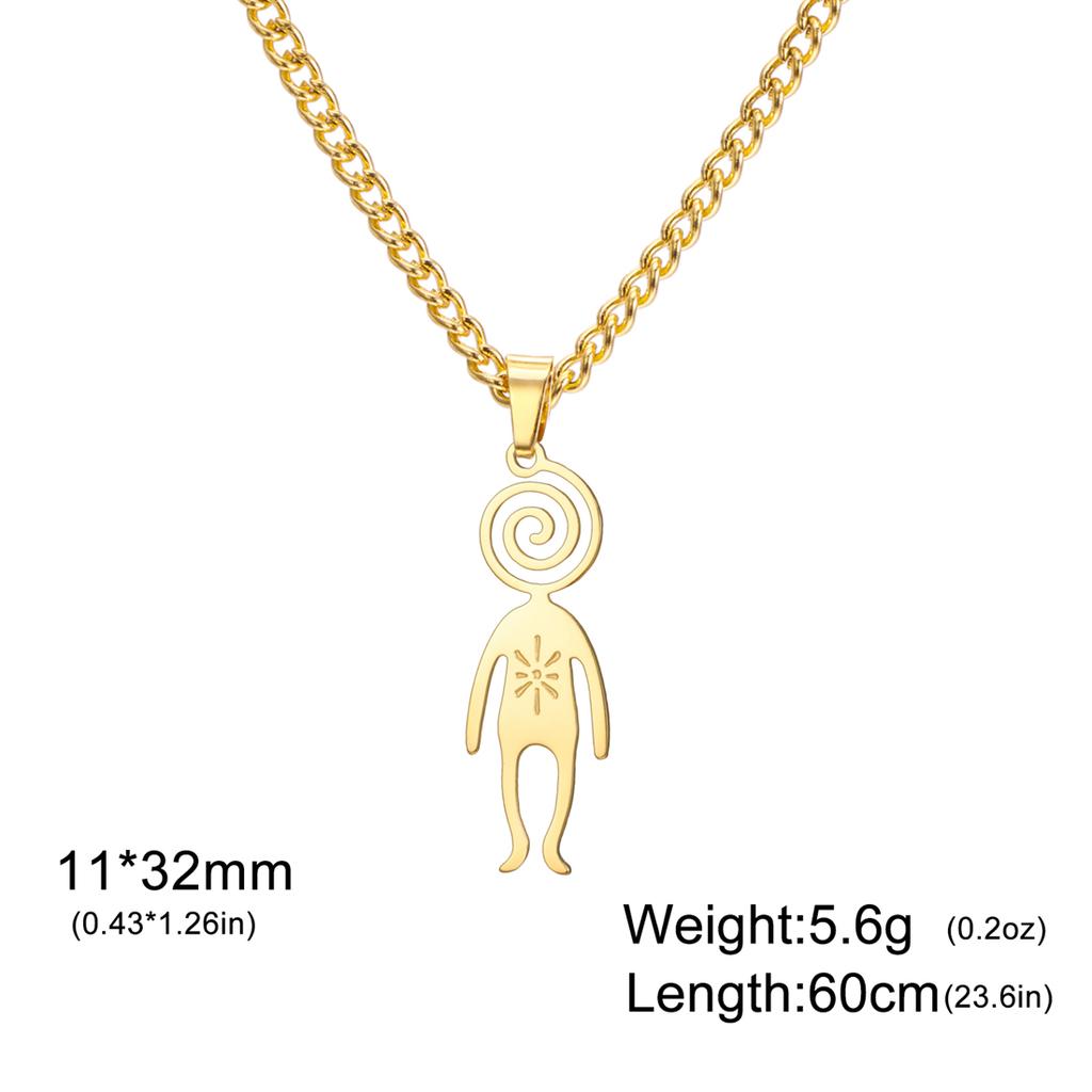  Spiral Moon Star Planet People Necklace for Children Fashion Fun Space Enthusiasts Pendant Necklaces Party Jewelry Gifts