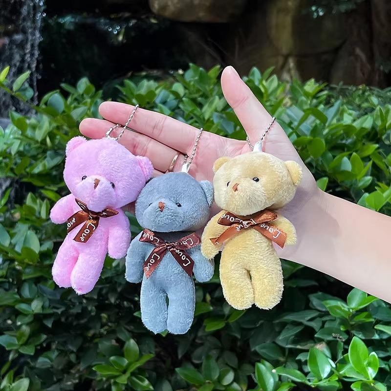 

Плюшевый брелок 1 шт., маленькая подвеска, сиамские медведи, куклы, игрушки, сумки, чехлы для мобильных телефонов, подвесные украшения, подарок на день рождения, куклы