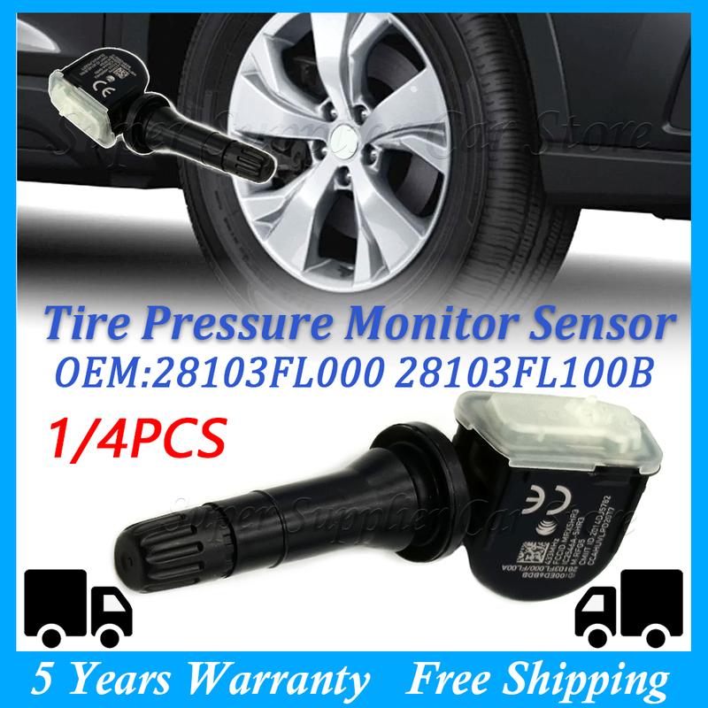 For Subaru XV Outback Ascent Impreza 2017- 1/4PCS TPMS 433MHz Car Tire Pressure Monitor System Sensor 28103FL000 28103FL00A