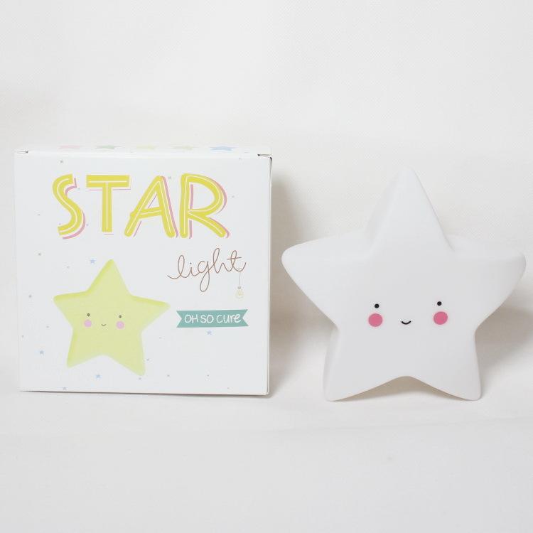 New Cartoon Light Silicone Cloud Night Light Ins Style Shell Moon Star Lamp Led Night Lights for Kids Baby Bedroom Birthday Party Gifts