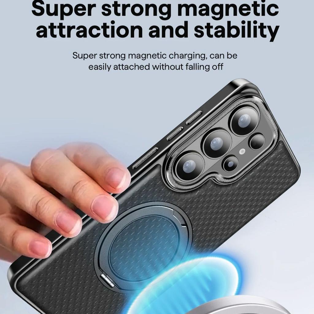 Premium Skórzane Etui z Podstawką Obrotową 360 stopni dla Samsung Galaxy S26 Ultra S25 S24+ Plus Wysokiej Jakości Magnetyczne Zamknięcie Biznesowe Nobel