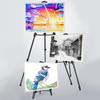 Steel Height Ideal for Compact and Includes Storage Bag Easel, 55-160cm, 3-Level Adjustment, Display, Painting, Decoration, Signage, Sketching,