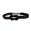 Two Tone Milan Rope Adjustable 8-shaped Knot Bracelet for Couples Creative Stainless Steel Magnetic Buckle Handmade Jewelry