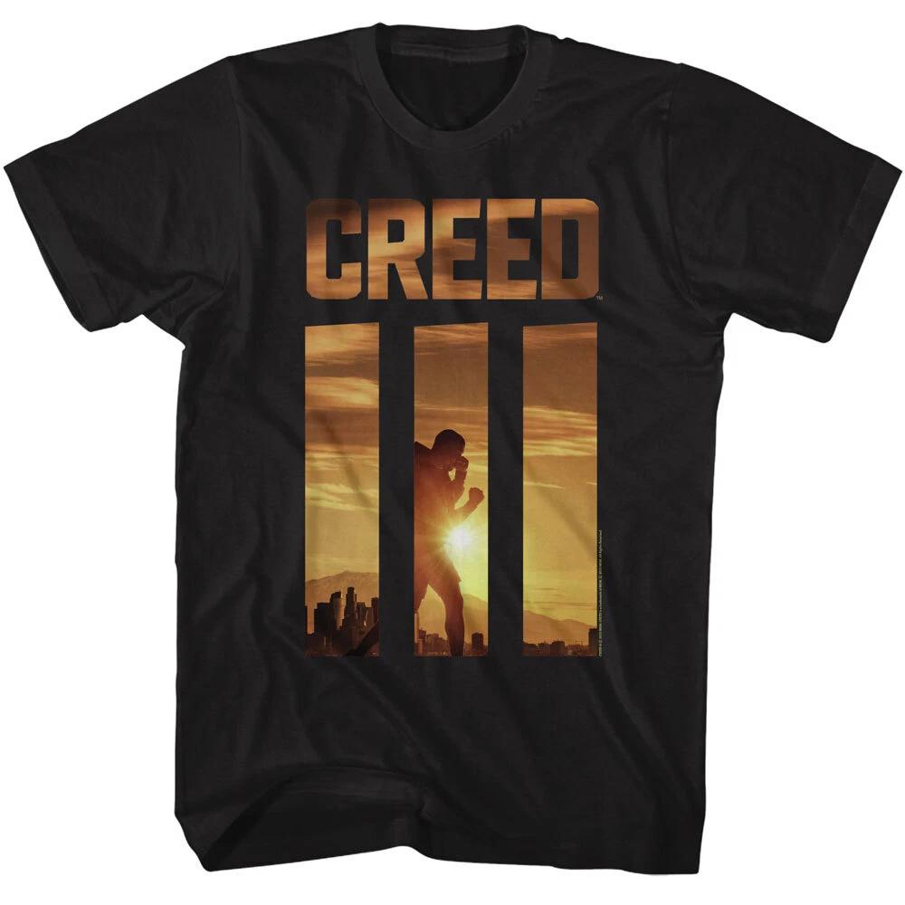 

Creed 3 Boxing Movie Adonis Creed Shadow Boxing In The Sunset Men s T Shirt 4XL