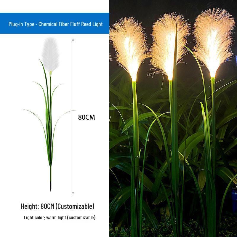 LED Solar Reed Garden Light for Outdoor Decor