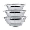 Premium Stainless Steels Strainer Basket For Efficient Draining And Washing Colander with Handle For Kitchen Use