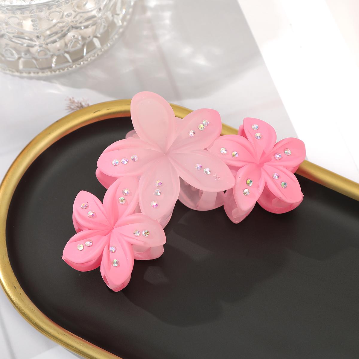 

AWAYTR Бриллиантовая заклепка Баухиния Заколки для волос Пластиковые Цветочные Зажимы для волос Краб Для Женщин Девушек Подарок Аксессуары для волос Валентин Головной убор