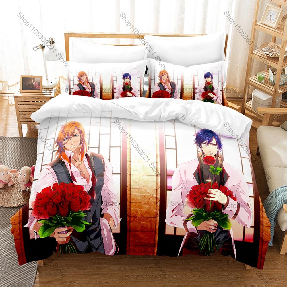 Uta No Prince-sama 3PCS Bedding Set STRISH Idol Print Soft Microfiber Duvet Cover Pillowcase
