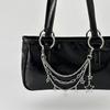 Hip-hop Punk Cross Five-pointed Star Multi-layer Tassel Pendant Key Chains Bag Chain Pendant for Women Trouser Chain Jewelry