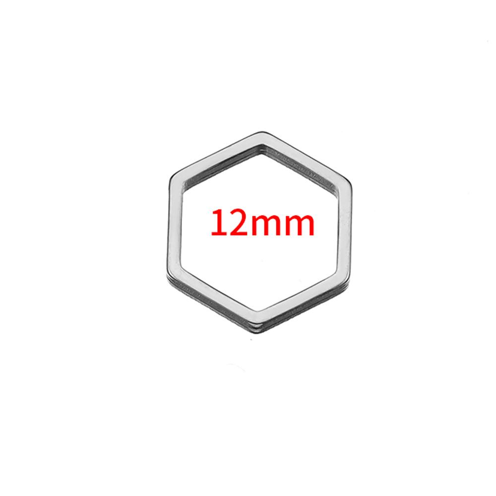 

No Fade 40pcs 20pcs Stainless Steel Polygon Pendants Charms Gold Color Hollow Hexagon Bezels for DIY Jewelry Making Resin Mold 20pcs