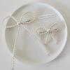 Korean version of pearl bow bangs hairpin simplicity edge clip elegant hair accessories tide