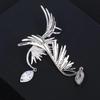 Simple Alloy Long Wing Stud Temperament Feather Earrings Silver Wings Shape Elf Ear Cuff Earrings Jewelry Accessories Gifts
