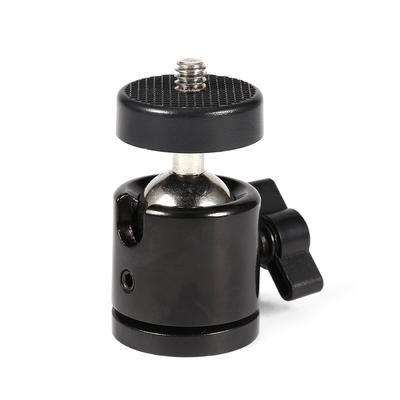 New  360 Degrees  Mini Ball Head Bracket Mount For 1 4  Camera Tripod & 3 8  Flash Holder