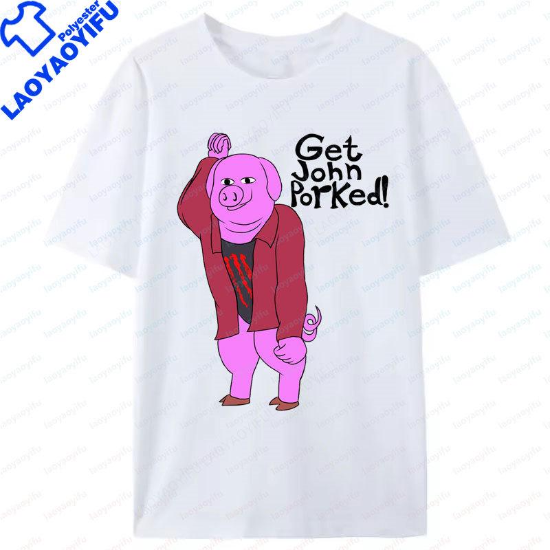 John Pork Is Calling Casual Funny T Shirt Shor Sleeve Graphic TShirts Polyester Unisexs Cheap Clothing Vintage Plus Size Tees