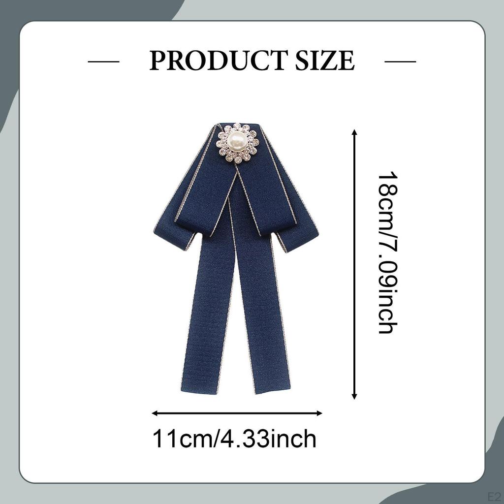 Ladies Bow Tie Brooch Gift, Elegant, Bowknot Collar Clothing Accessory for Dress Blouse Shirt