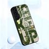 Cute S-Smiski Phone Case For Samsung S26 S25 S24 FE S23 S22 S21 Plus S20 Ultra Note20Ultra Black Glass Cover