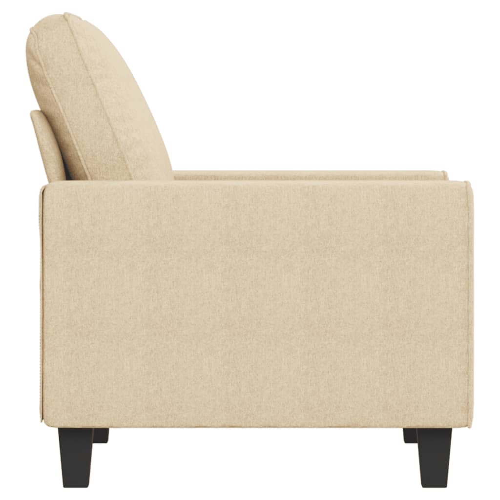 Vidaxl Fotel, Kremowy, 60 Cm, Obity Tkaniną