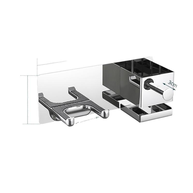 Wall-Mounted Stainless Steel Multifunctional Bathroom Hair Dryer Holder