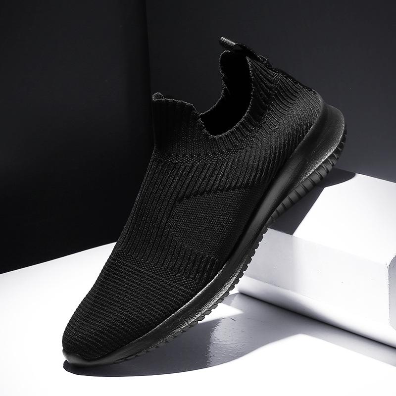 Pantofi bărbați comerț exterior 2025 primăvară și vară pantofi fly-woven cu o pedală pantofi de modă sport și casual pentru bărbați pantofi șosete elastice pentru bărbați
