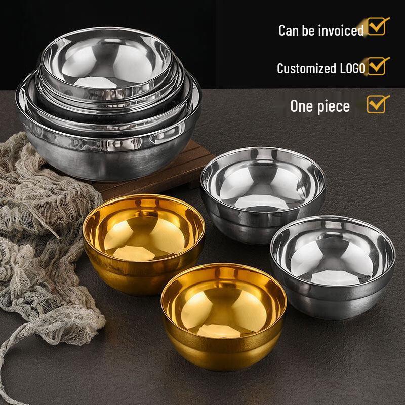304 Stainless Steel Double-Layer Anti-Scald Bowl