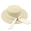 Vintage French Style Straw Hat Sun Protection Wide Brim Summer Beach Hat For Women