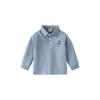 Children's Polo Shirt Clothes Boy's Long-Sleeved T-shirt Polo Collar Top Children Spring and Autumn Bear Bottoming Shirt Children's Clothing