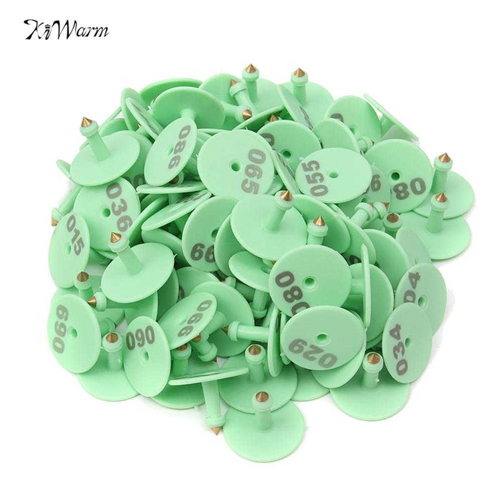 100Pcs Thicken Ear Tag with Number Signage Label Marker Plate for Cow Pig Goat Sheep