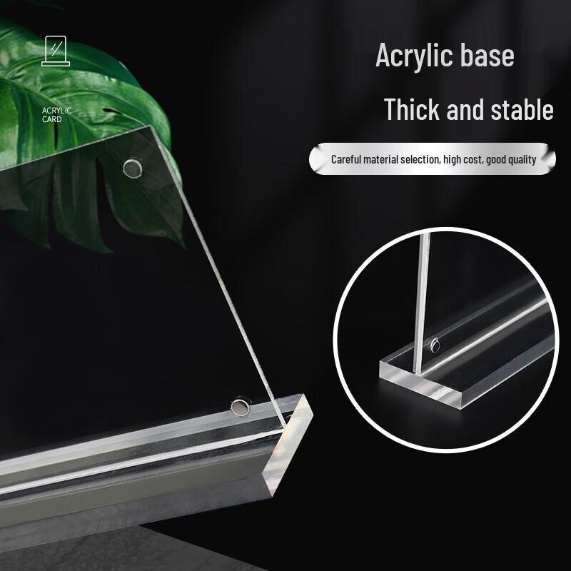 Xunhuo T-Shape Acrylic Magnetic Desk Sign Holder