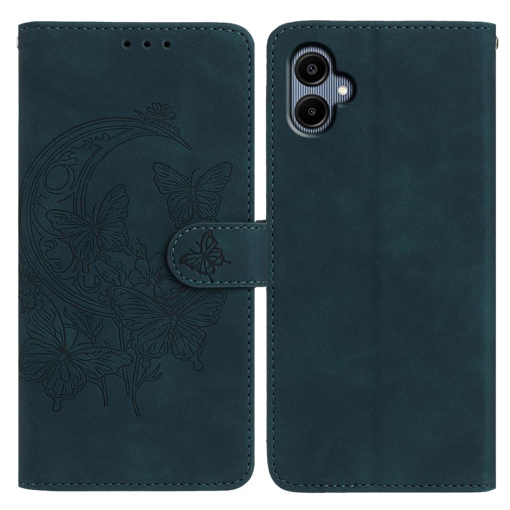 For Samsung Galaxy A06 4G Case Butterfly Flower Imprinted PU Leather Wallet Stand Phone Cover