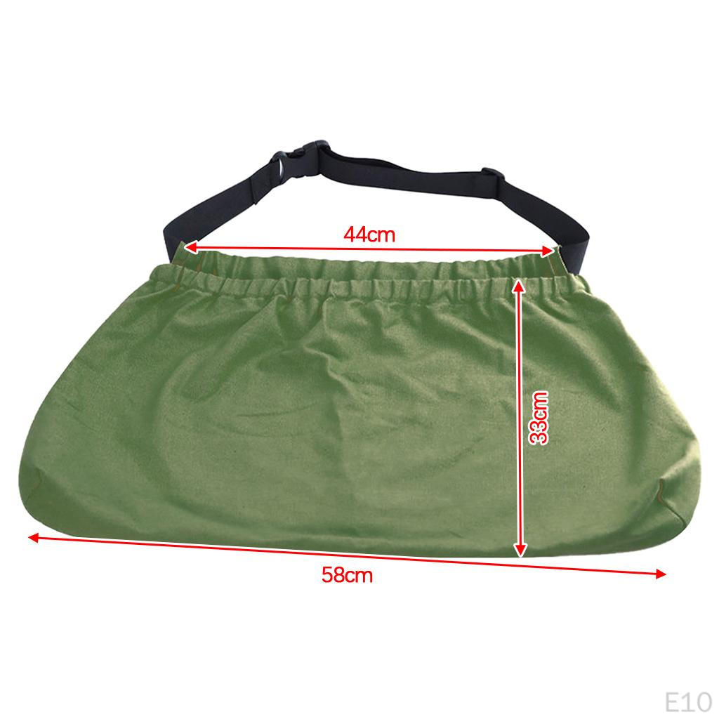 Canvas Harvesting Apron Work Adjustable Storage Pockets Pouch Washable Bag Picking for Collecting