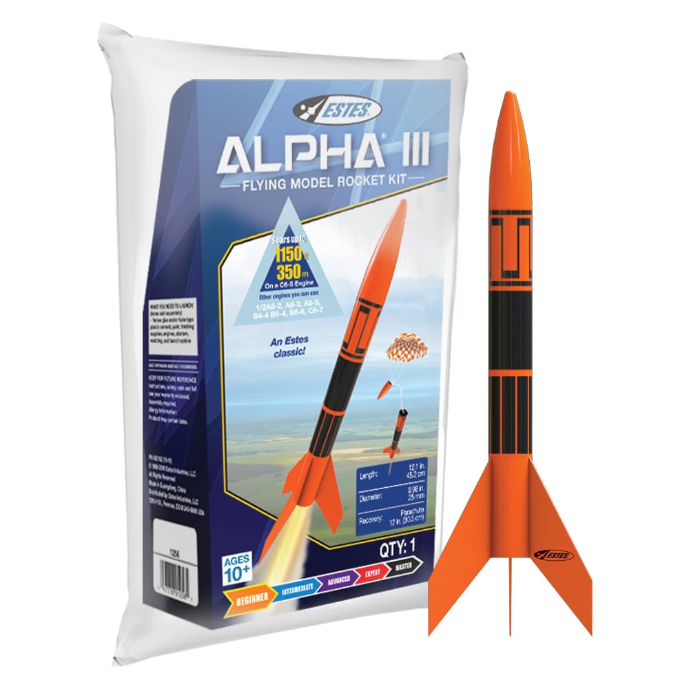 

Estes 1256 Alpha III Model Rocket Assembly Kit оранжевый