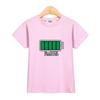 313t Children Casual Unisextshirt Battery Graphic Top Summer Short Sleeved Shirt Oneck Clothes